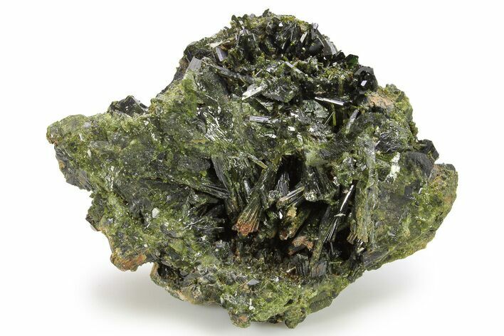 Lustrous Epidote Crystals with Actinolite - Pakistan #290483